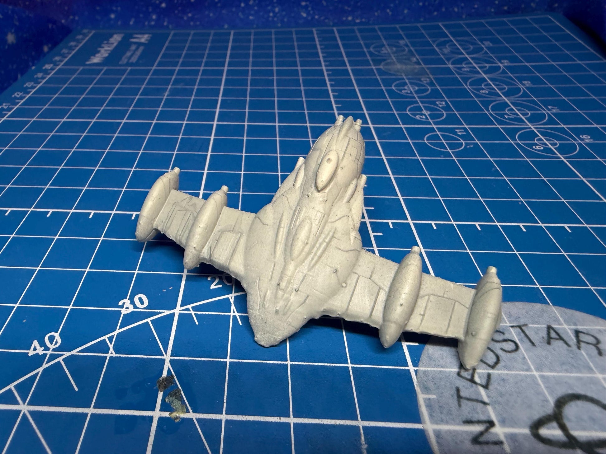 Rebel Mon Cal Corvette for Star Wars Armada scale games 71mm wide