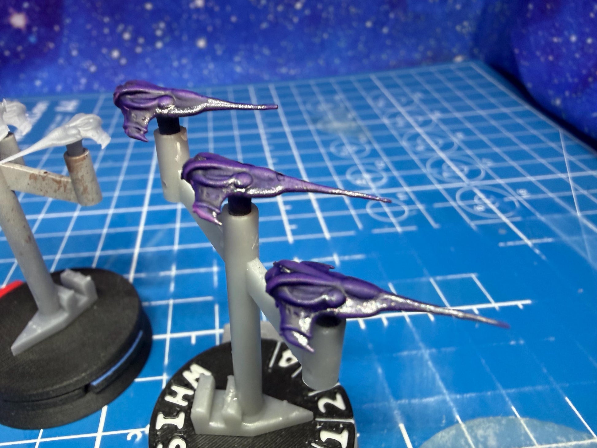 Ancient Space Vampire Dart Fighter squadron (6) for Armada Homebrew scale games 20mm