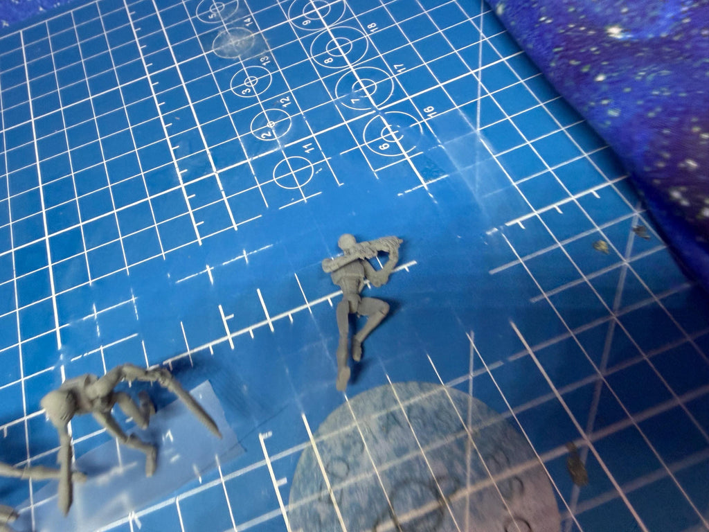 Confederate Commando Drones (7) for Star Wars Legion proxies, Grimdark Future or other miniatures games 35mm