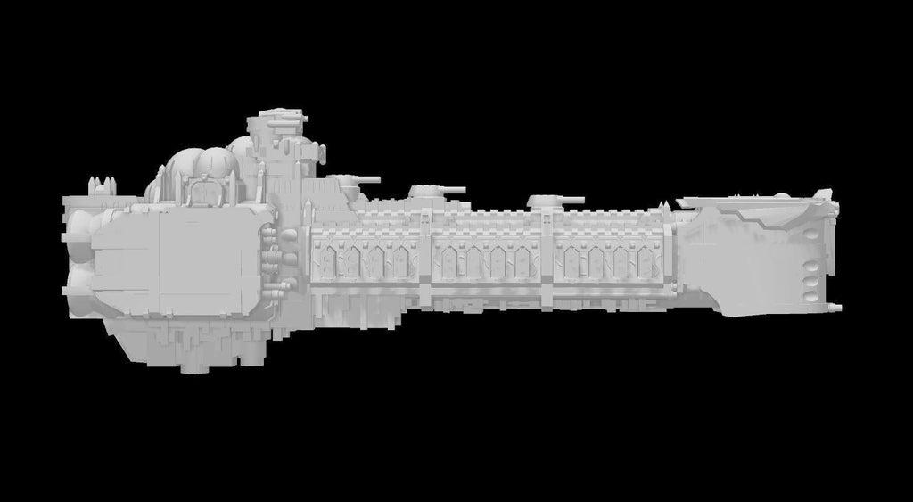 Gothic Sol pattern Battleship kit pack for space games 101mm