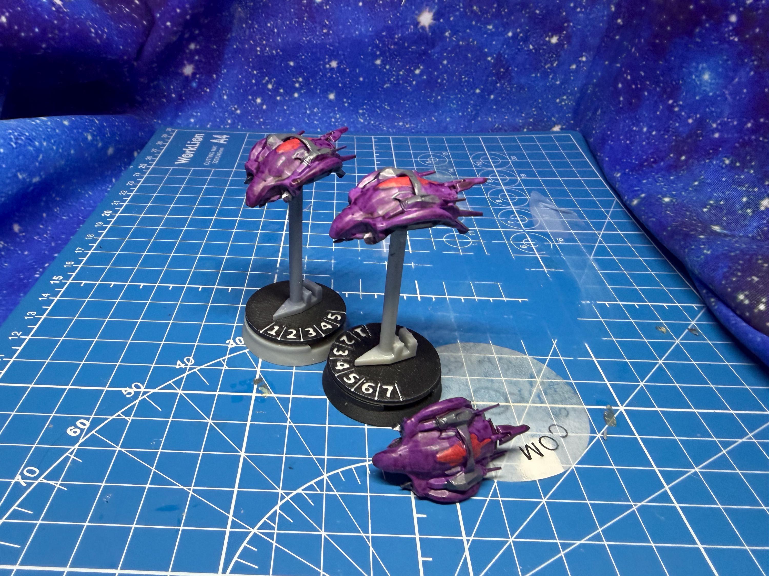 Covenant Phantom Dropship Squadron (3) Halo Armada Homebrew miniatures games 38mm