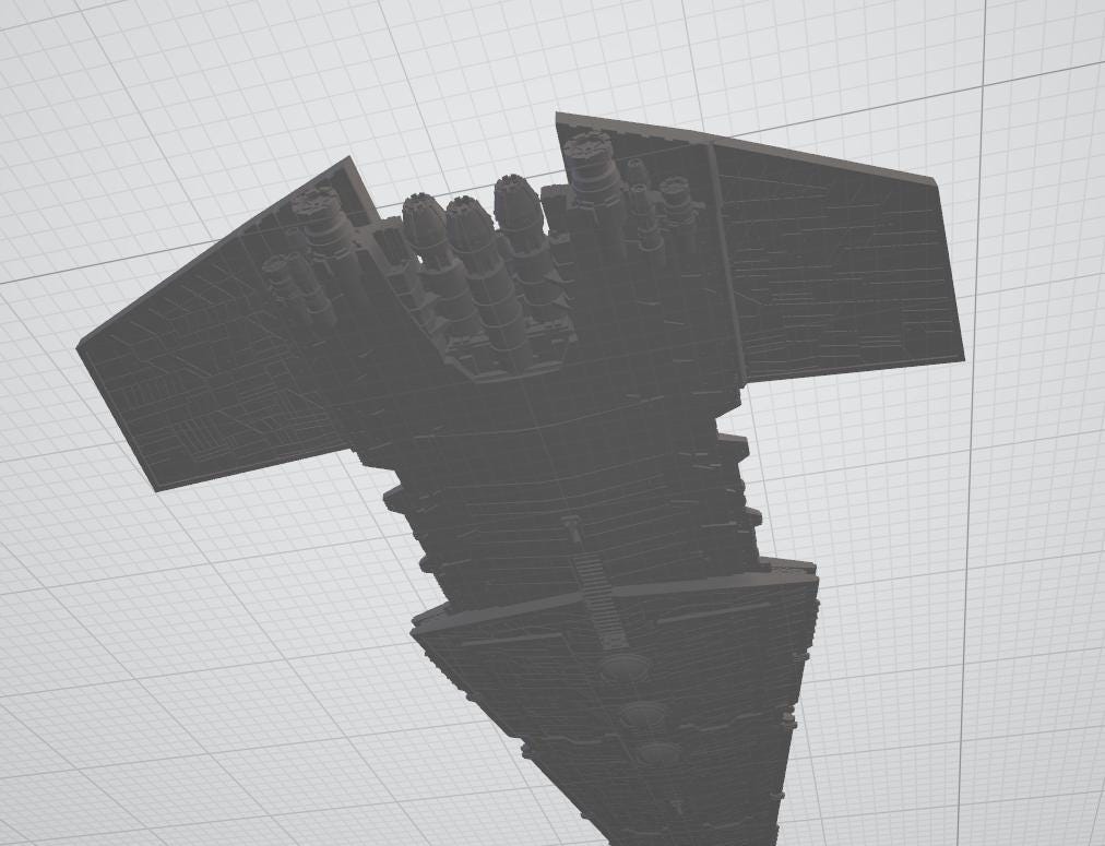 Imperial Vengeance Super Star Destroyer for Star wars armada scale miniatures games 644mm
