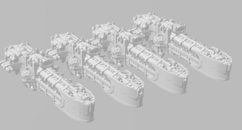 Gothic Sol pattern Frigate pack(4) for space games 53mm