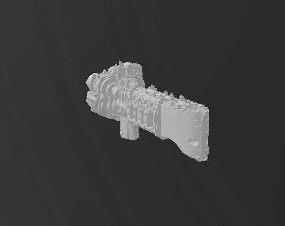 Gothic Sol pattern Light Cruiser kit pack for space games 70mm