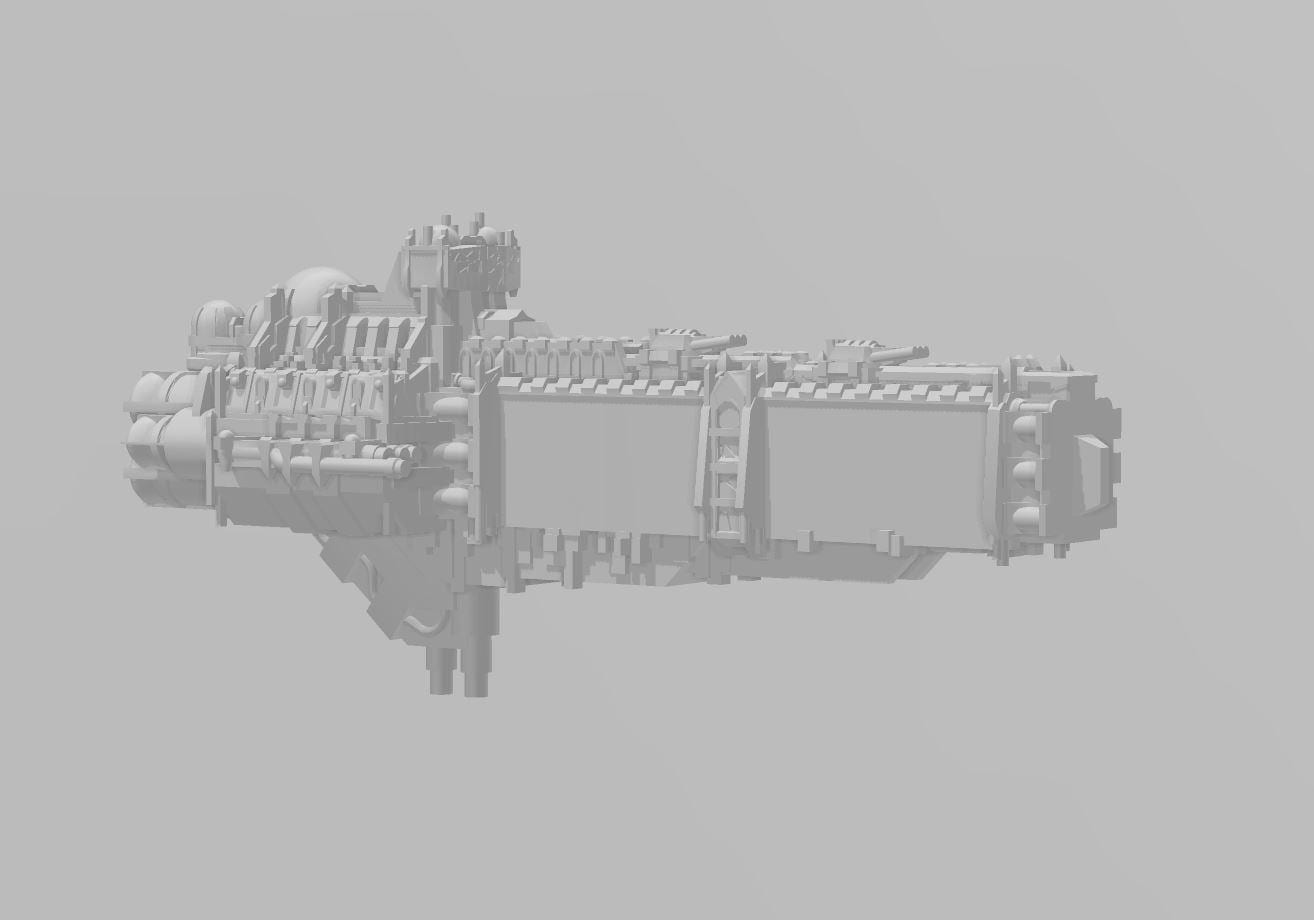 Gothic Sol pattern BattleCruiser kit pack for space games 101mm