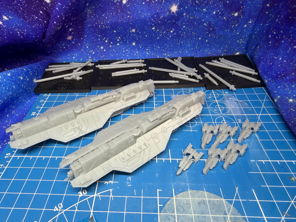 Halo Fleet Battles Proxy UNSC Large Upgrade set for epic scale space games