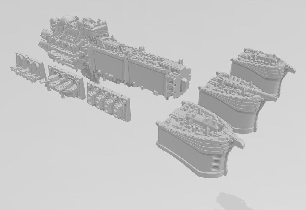 Gothic Sol pattern BattleCruiser kit pack for space games 101mm
