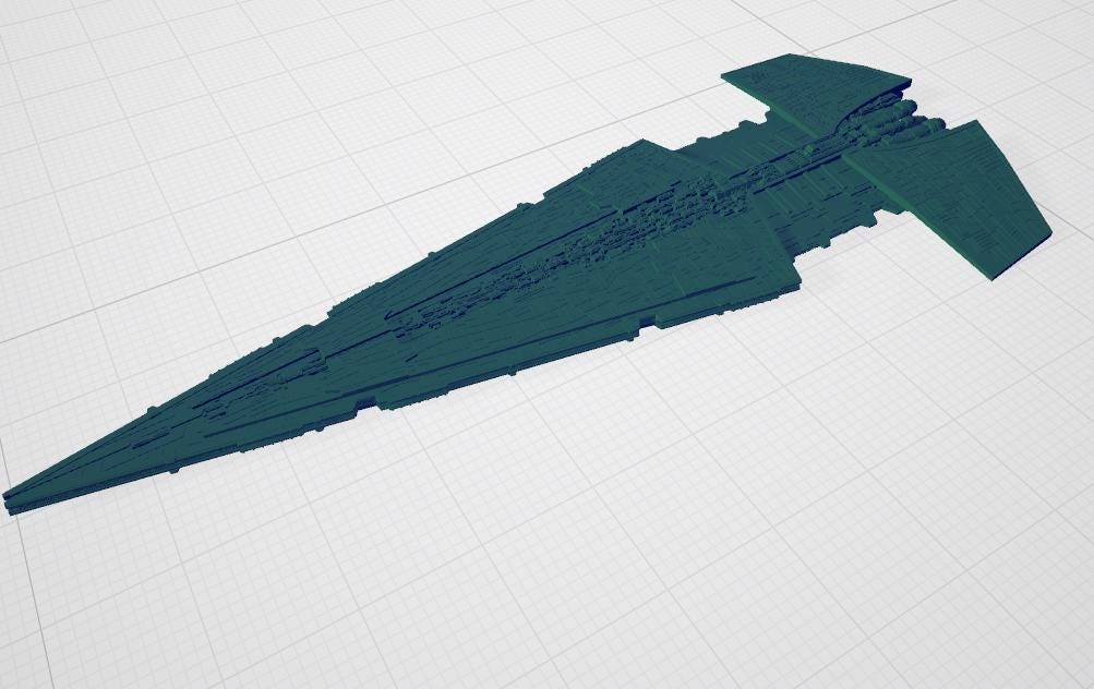 Imperial Vengeance Super Star Destroyer for Star wars armada scale miniatures games 644mm