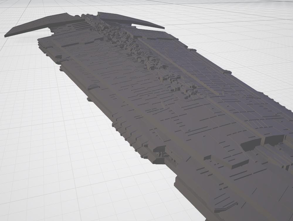 Imperial Vengeance Super Star Destroyer for Star wars armada scale miniatures games 644mm