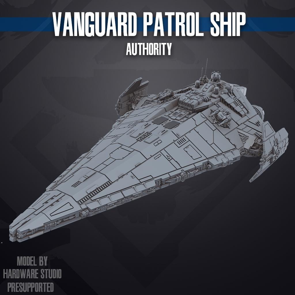 XWImperial Authority Patrol Vessel for Xwing Miniatures scale game 290mm
