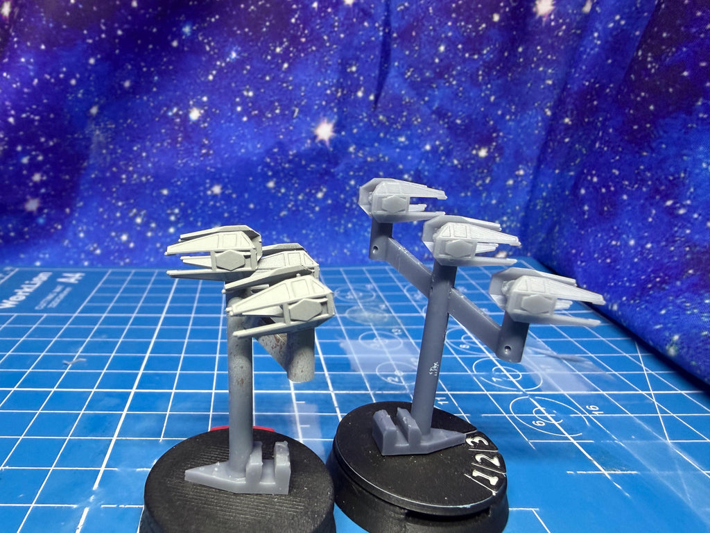 First Order Tie-Wi Whisper interceptor Fighter Squadron (6) for Star wars armada scale games