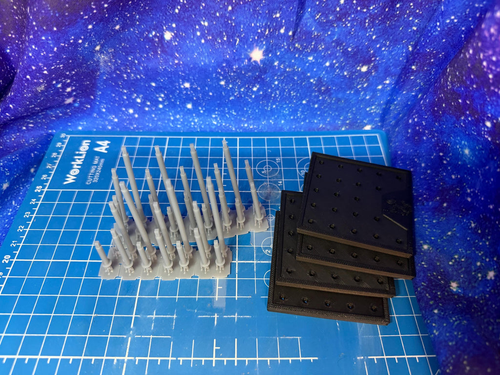 Halo Fleet Battles Proxy base and Peg set for games like Onepagerules Warfleets