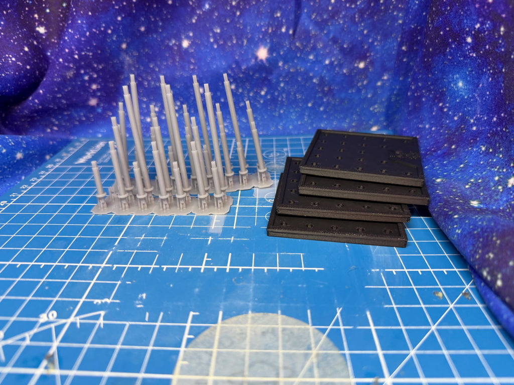 Halo Fleet Battles Proxy base and Peg set for games like Onepagerules Warfleets