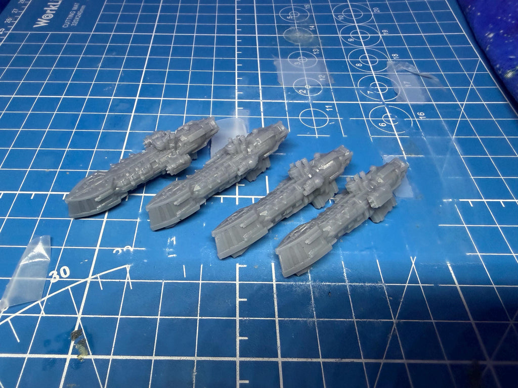 Goth Traitor Sol Pattern Frigate pack (4) for Onepagerules Warfleets