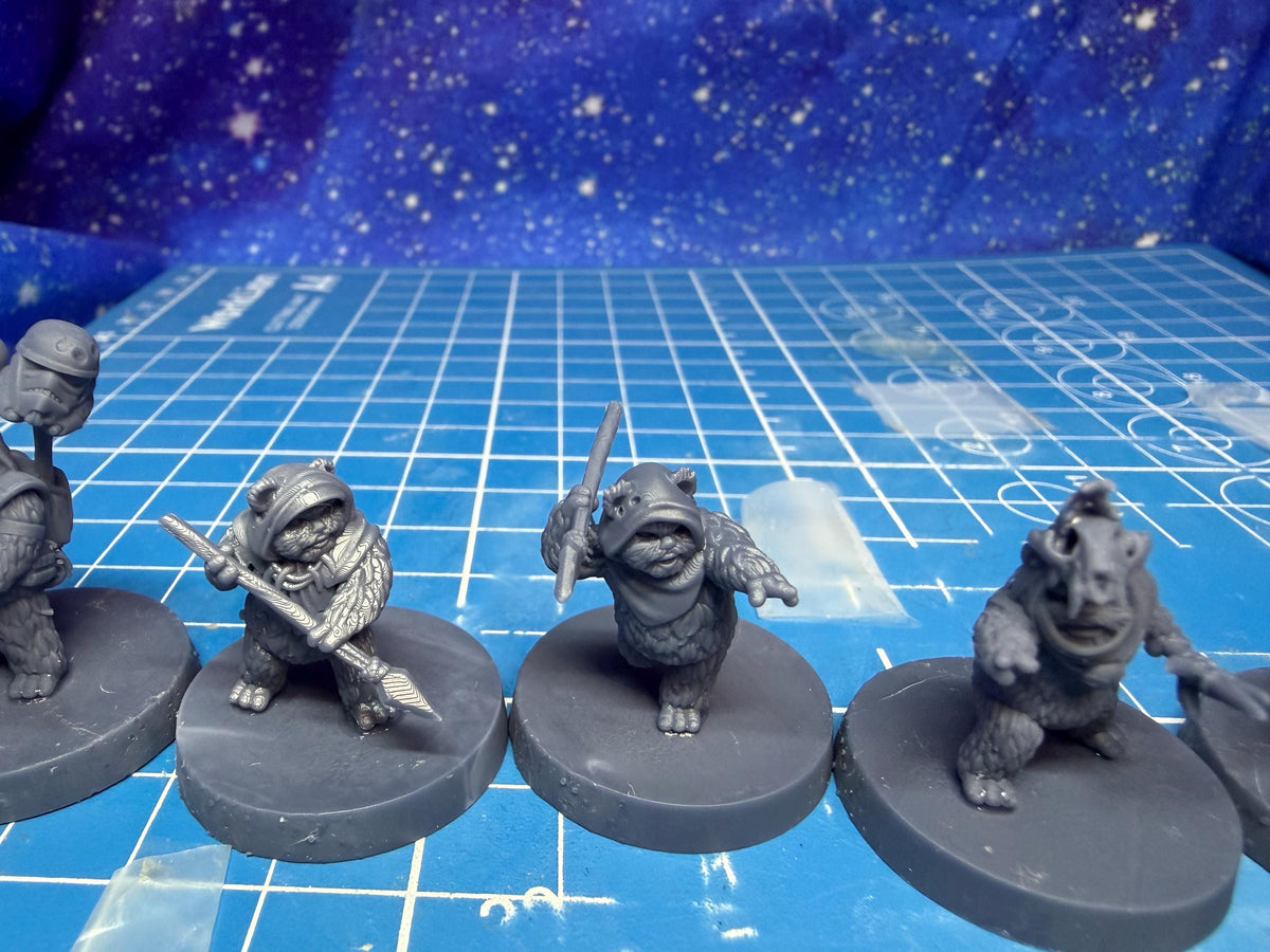 Rebel Feral Ruxpins bear Team: 35mm Miniatures (9) Star Wars Legion Proxy