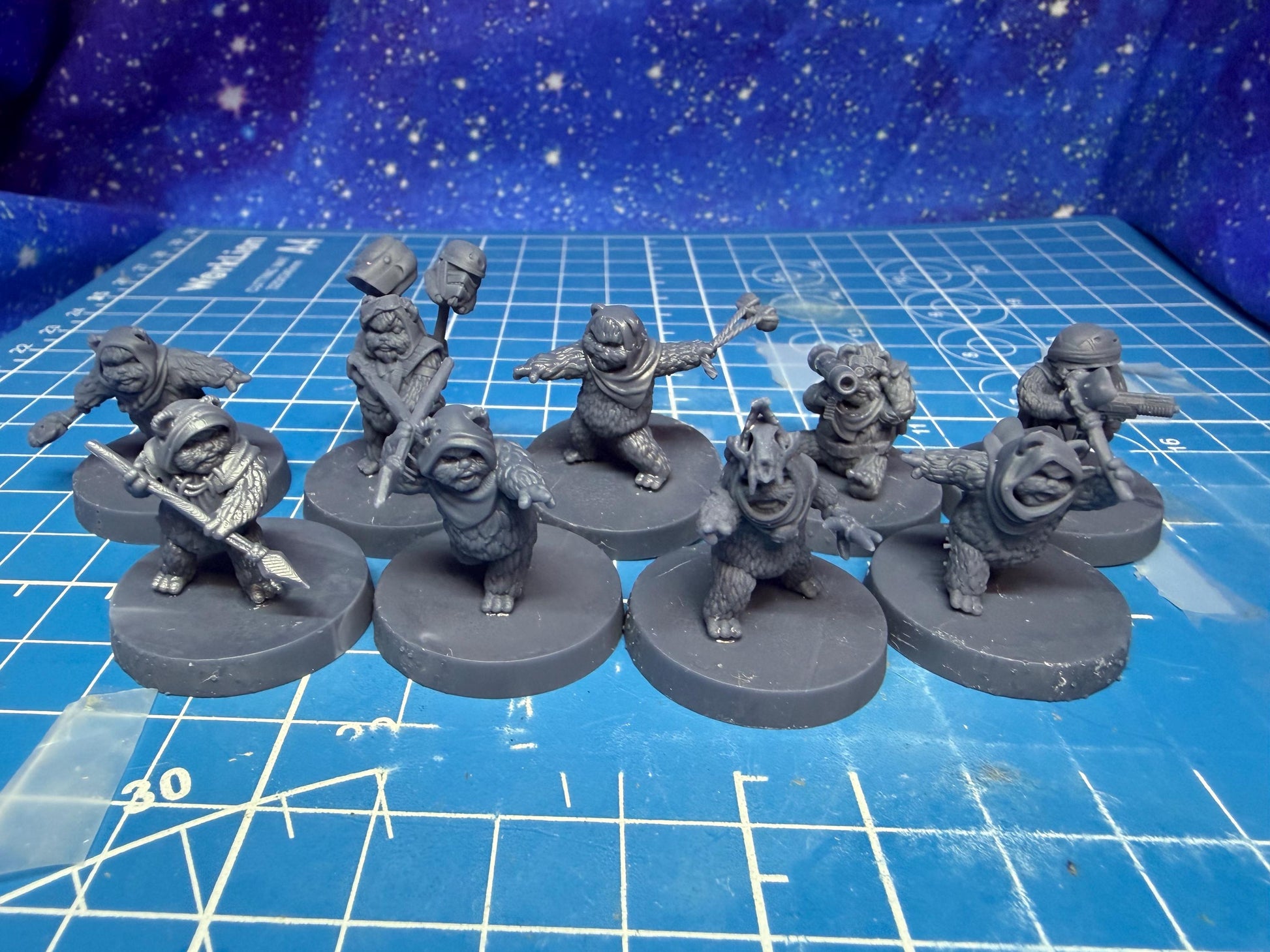 Rebel Feral Ruxpins bear Team: 35mm Miniatures (9) Star Wars Legion Proxy
