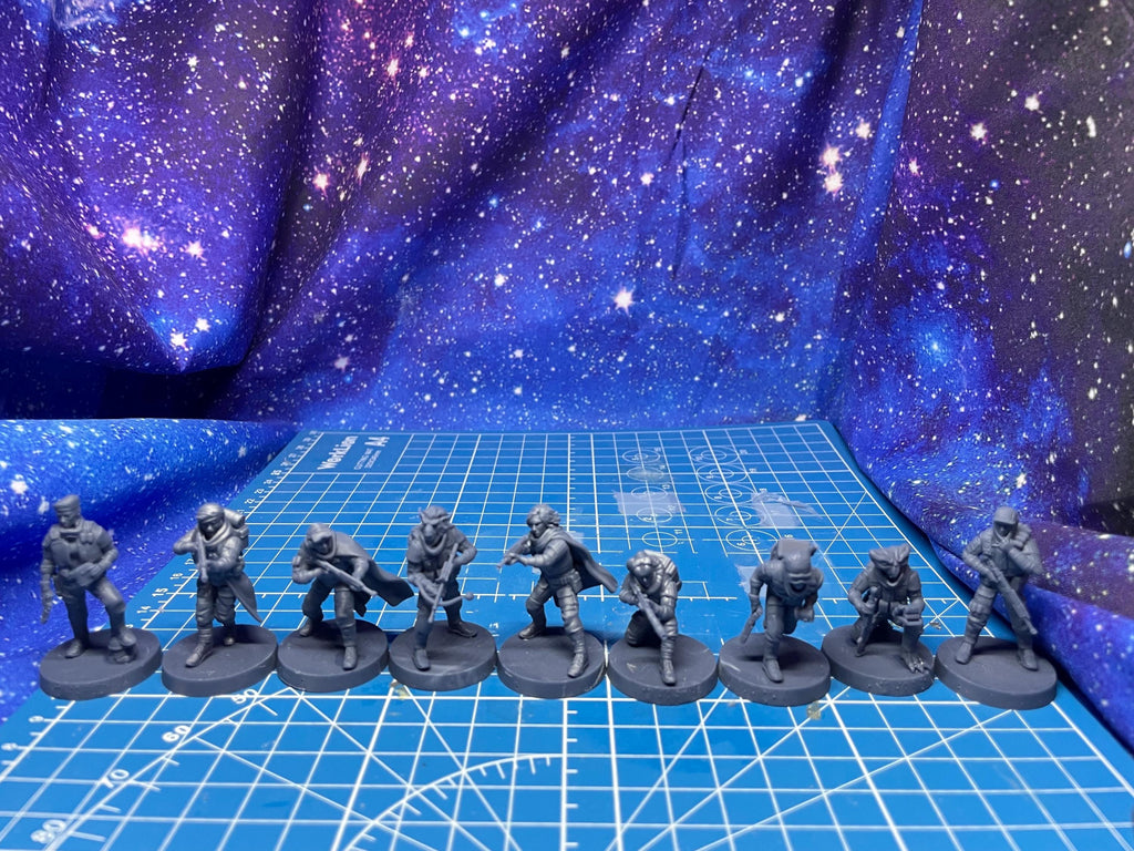 Rebel Alliance Ghost Salvo Team: 35mm Miniatures (9) Star Wars Legion Proxy