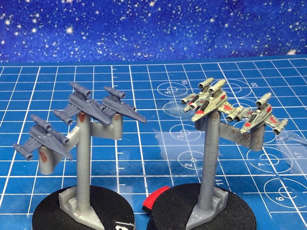 Rebel T-Wing starfighter Squadron (6) for Star Wars Armada scale games
