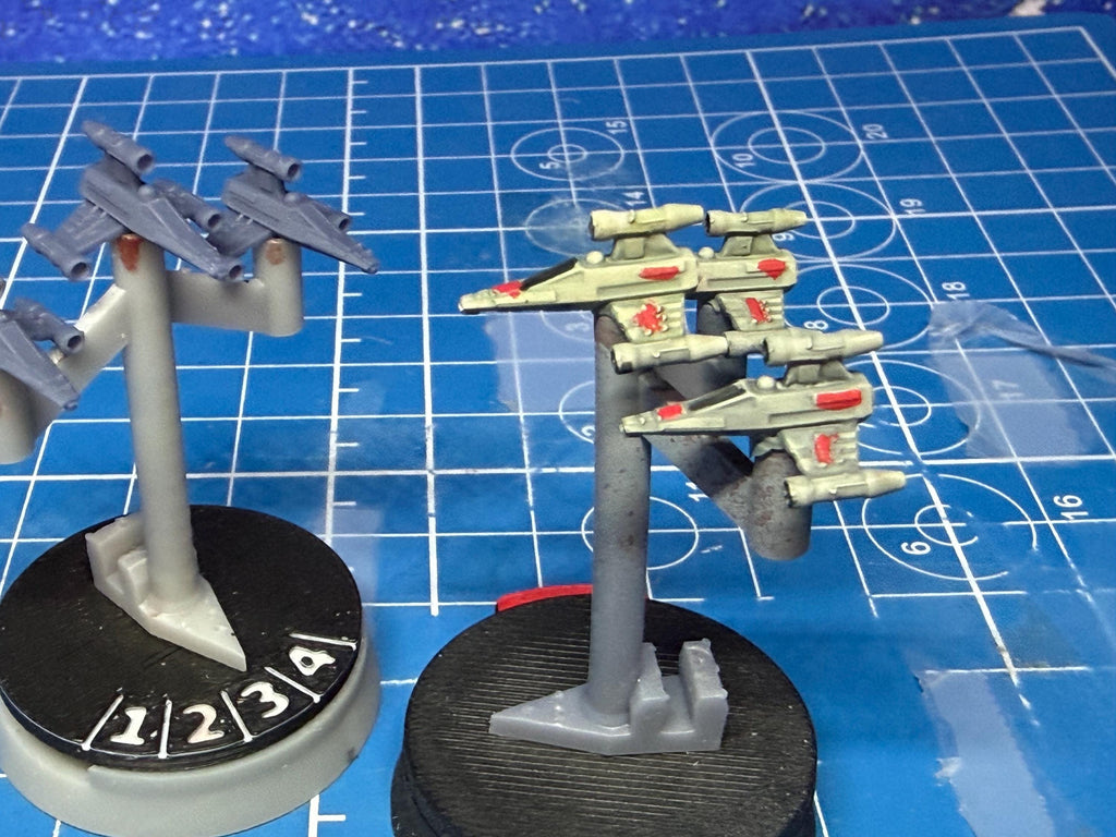 Rebel T-Wing starfighter Squadron (6) for Star Wars Armada scale games