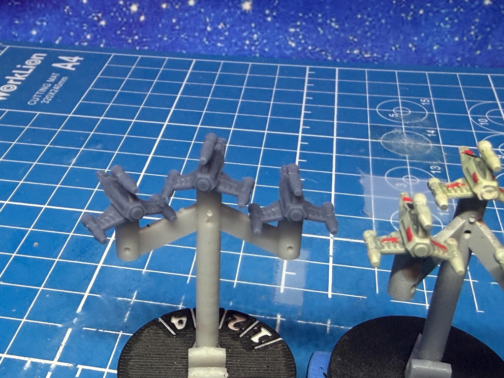 Rebel T-Wing starfighter Squadron (6) for Star Wars Armada scale games