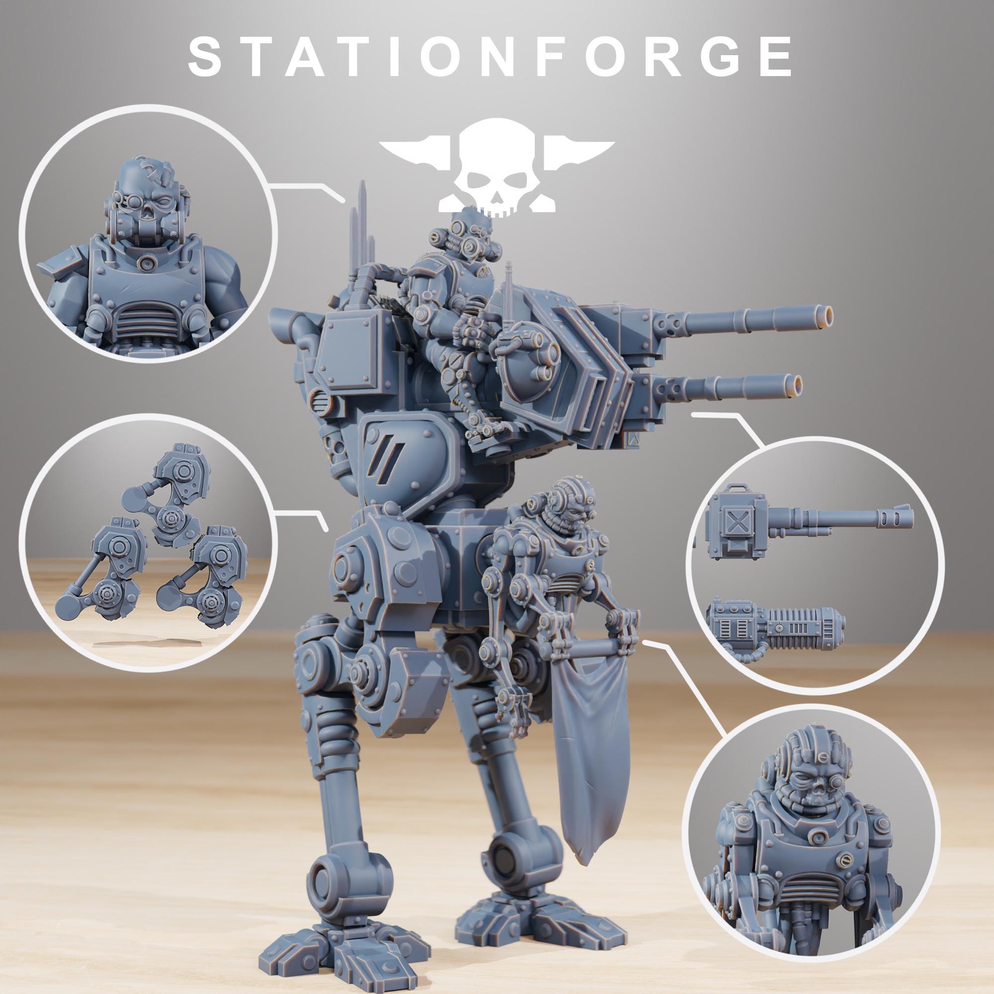 Scavenger Walker kit from StationForge 28mm scale Grimdark Future wargames