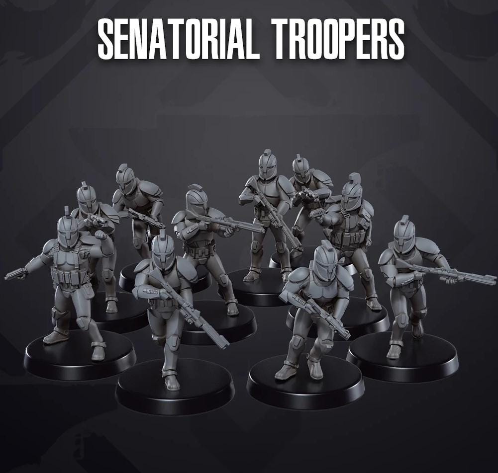 Republic Senatorial Troopers (10): 35mm Resin Miniatures for Star Wars Legion