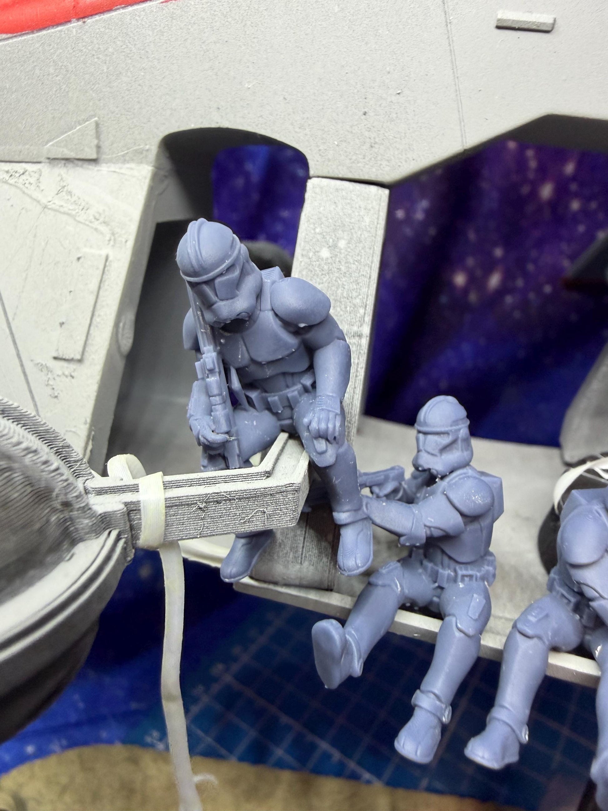 Galactic Republic LAAT Crew add-on (5) for Star Wars Legion proxies, Grimdark Future or miniatures games 35mm