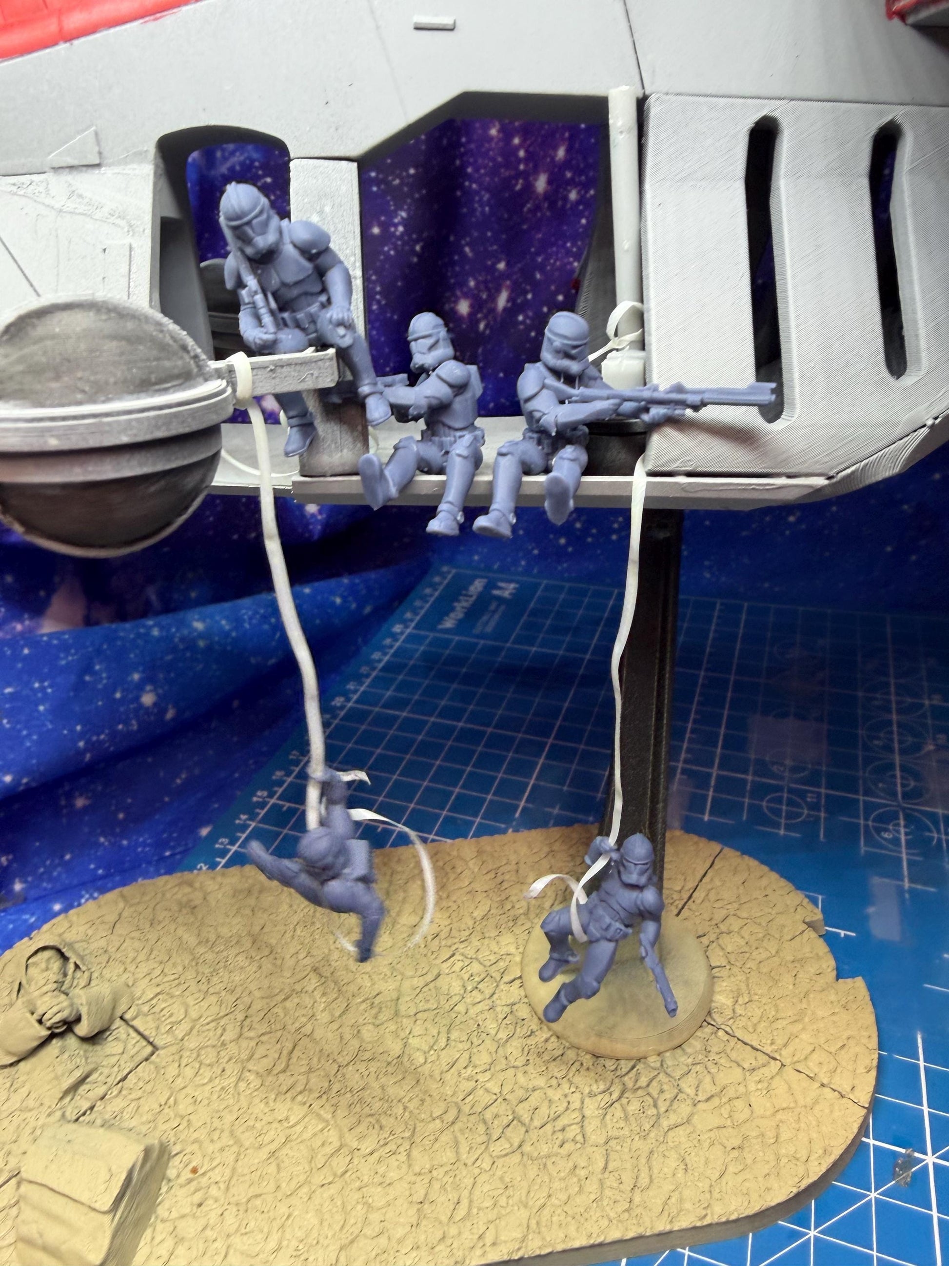 Galactic Republic LAAT Crew add-on (5) for Star Wars Legion proxies, Grimdark Future or miniatures games 35mm