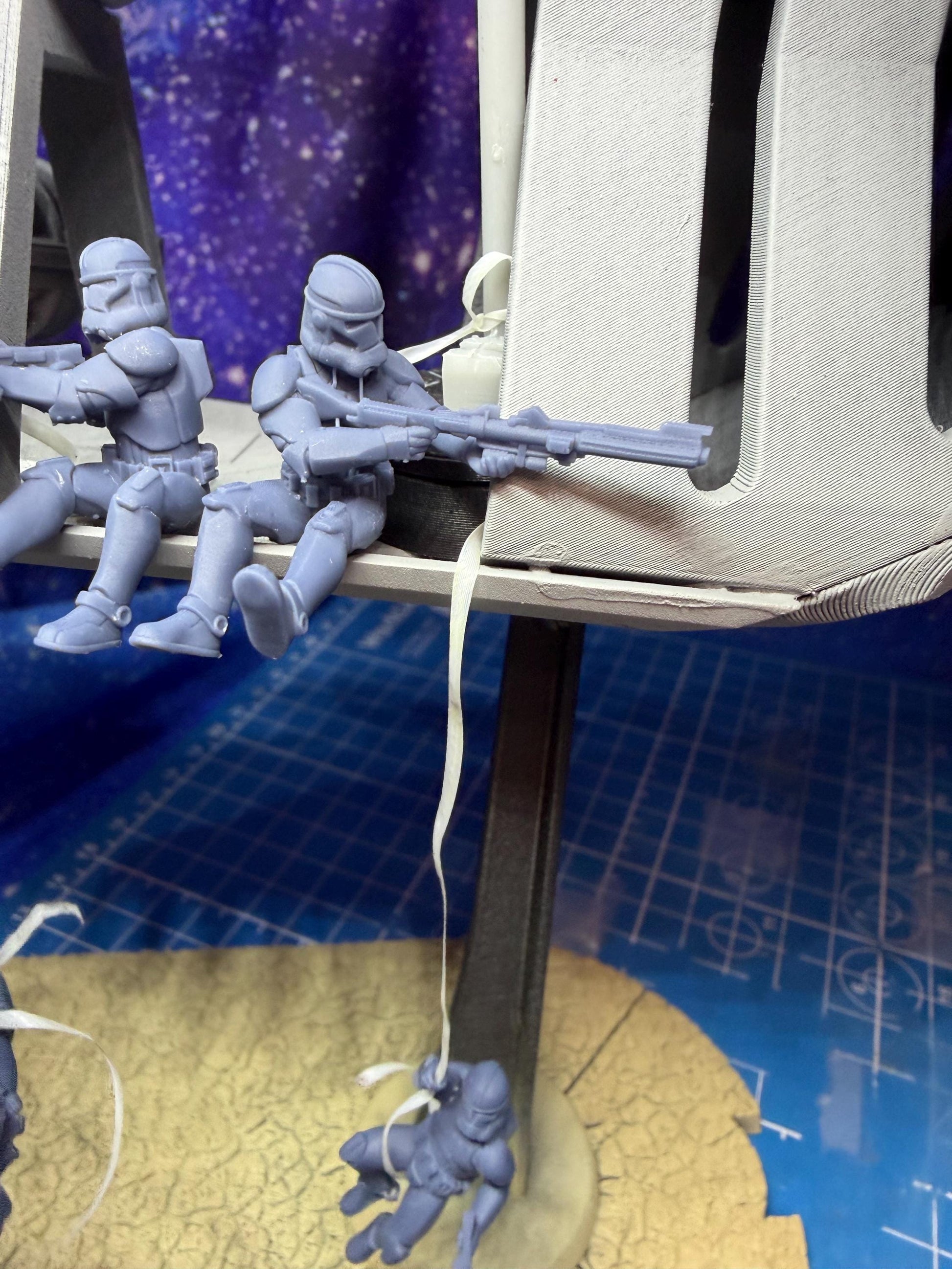 Galactic Republic LAAT Crew add-on (5) for Star Wars Legion proxies, Grimdark Future or miniatures games 35mm