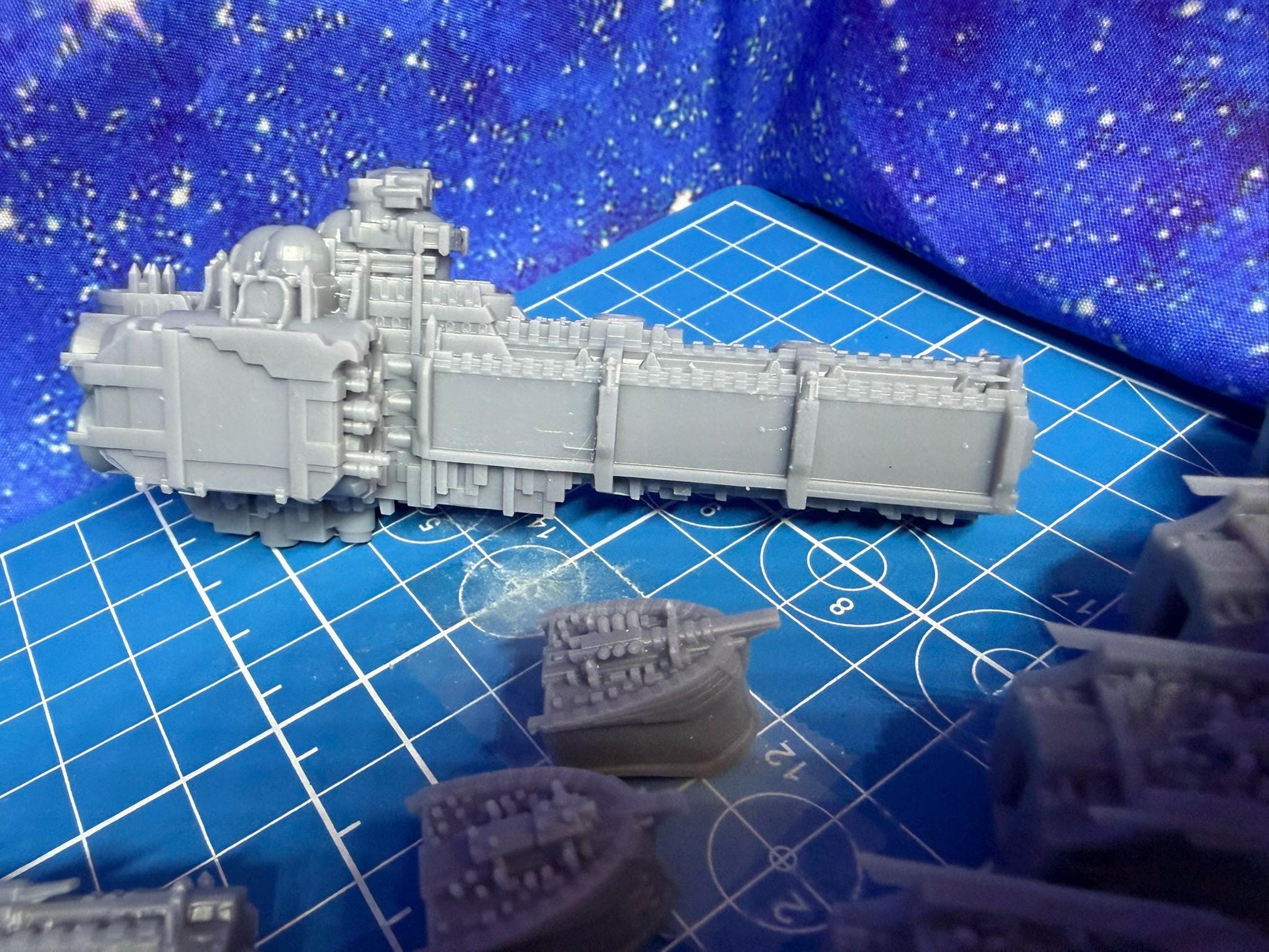 Goth Human Empire Sol Pattern Battleship Kit for Onepagerules Warfleets