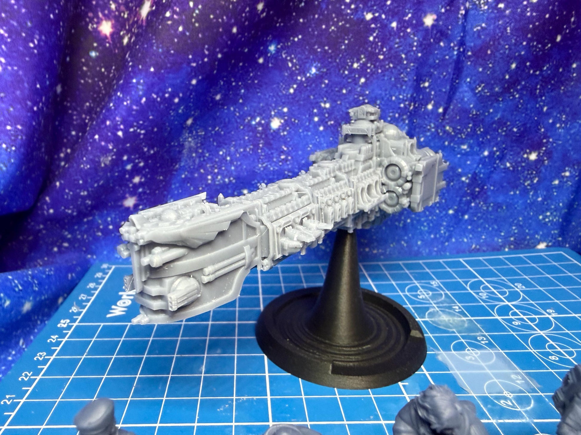 Goth Human Empire Sol Pattern Battleship Kit for Onepagerules Warfleets