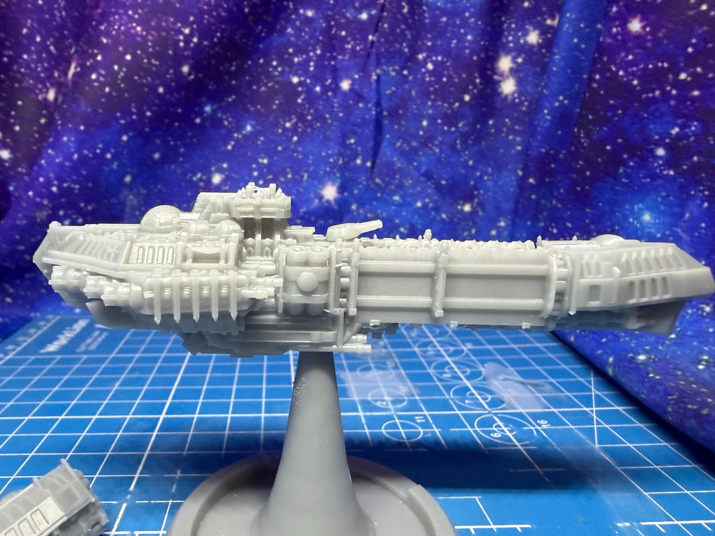 Goth Traitor Grand Cruiser Sol Pattern Battleship Kit for Onepagerules Warfleets