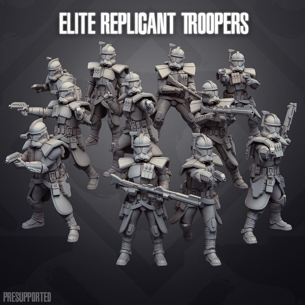 Republic Elite Replicant Troopers ARC (11): 35mm Resin Miniatures for Star Wars Legion