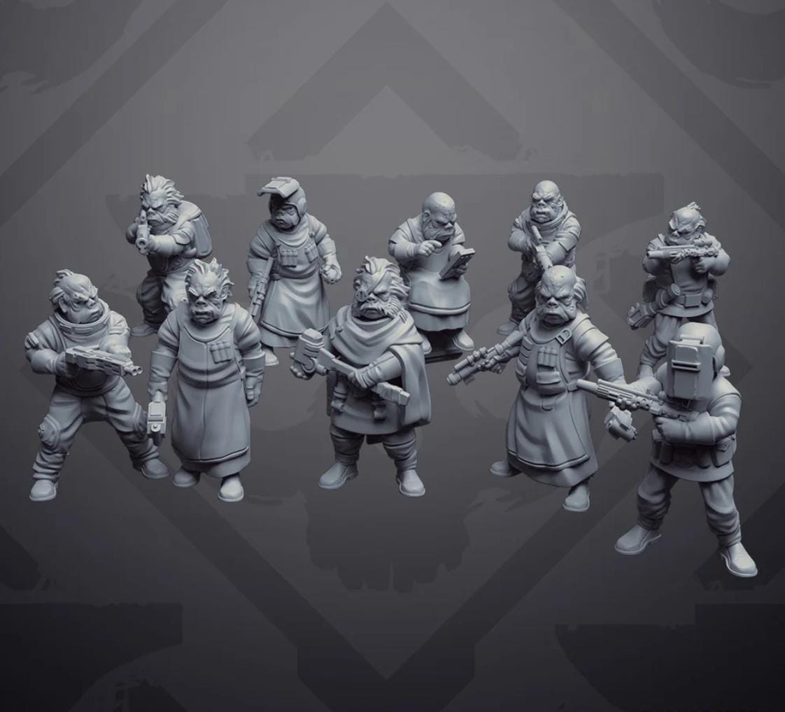 Imperial Oinker Mechanics Team: 35mm Miniatures (10) Star Wars Legion Proxy