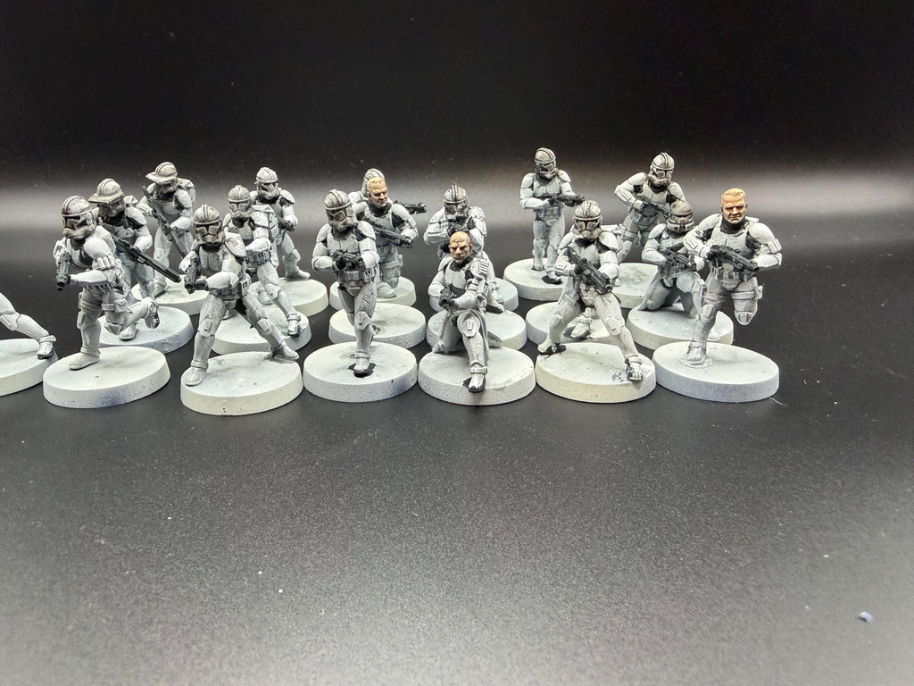 Republic Union Clones Phase 2 (19) for Star Wars Legion proxies, Grimdark Future scale games 35mm