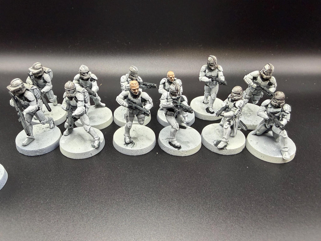 Republic Union Clones Phase 2 (19) for Star Wars Legion proxies, Grimdark Future scale games 35mm