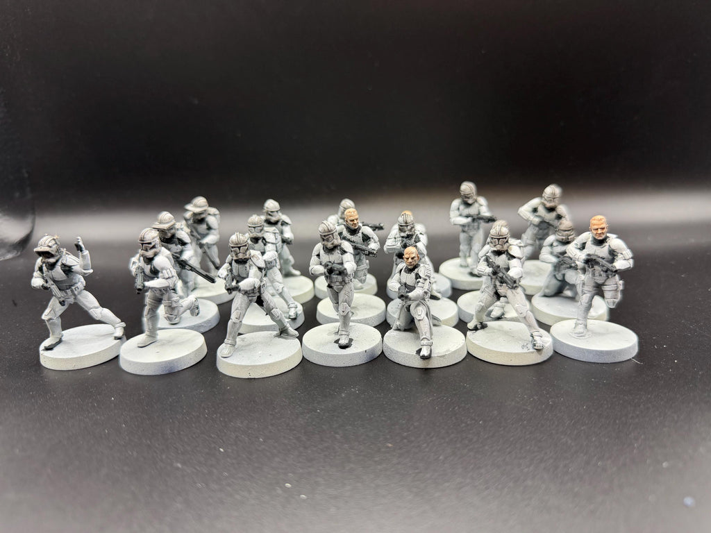 Republic Union Clones Phase 2 (19) for Star Wars Legion proxies, Grimdark Future scale games 35mm