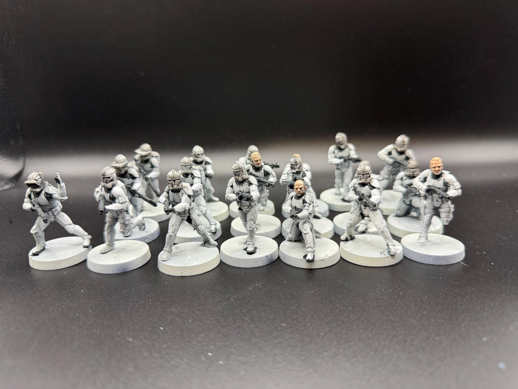 Republic Union Clones Phase 2 (19) for Star Wars Legion proxies, Grimdark Future scale games 35mm