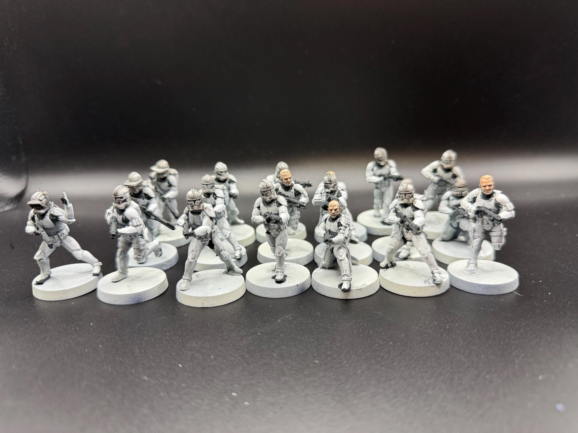Republic Union Clones Phase 2 (19) for Star Wars Legion proxies, Grimdark Future scale games 35mm