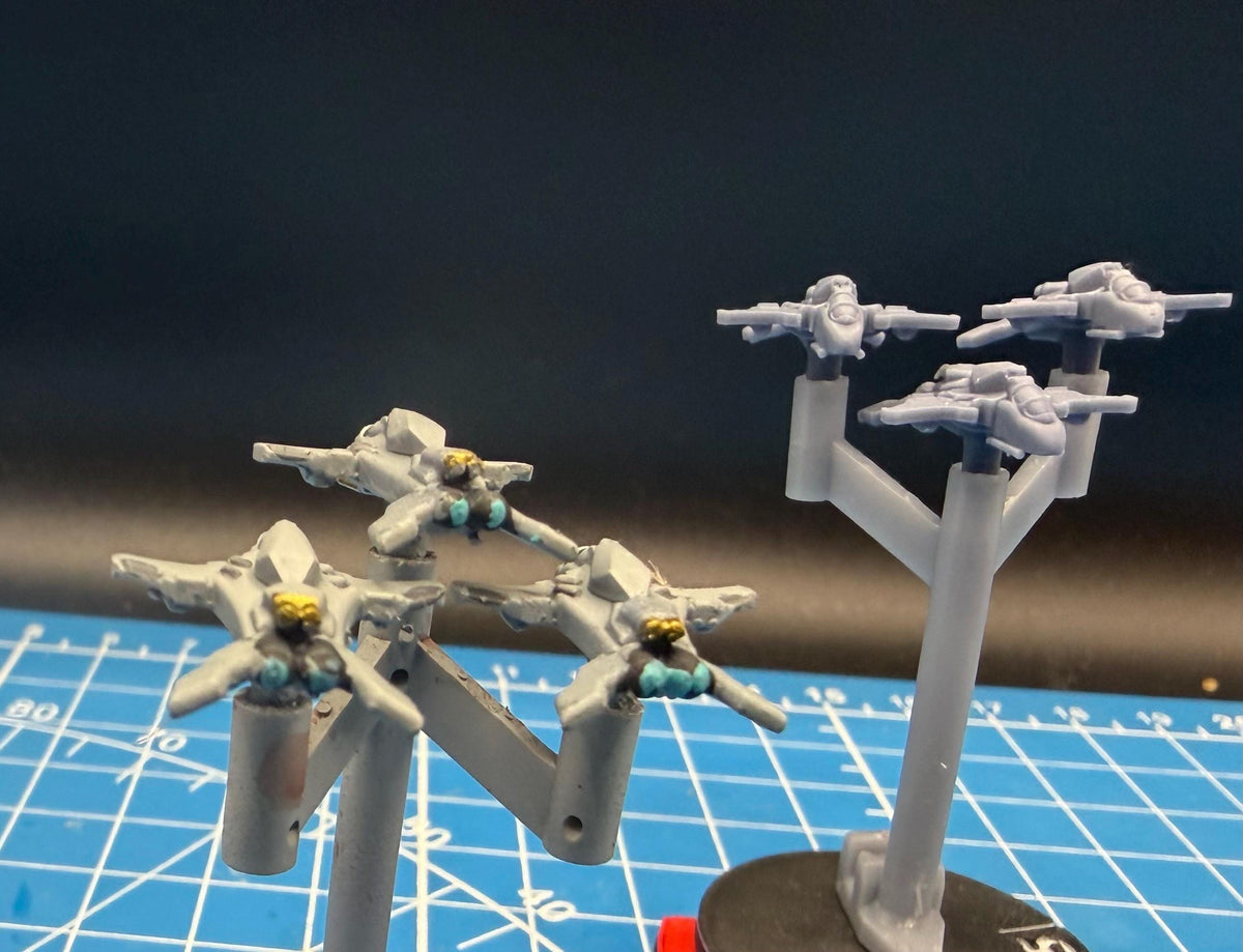 UNSC F41 Broadsword Fighter Squadron(6): Halo Armada Miniatures (22mm)