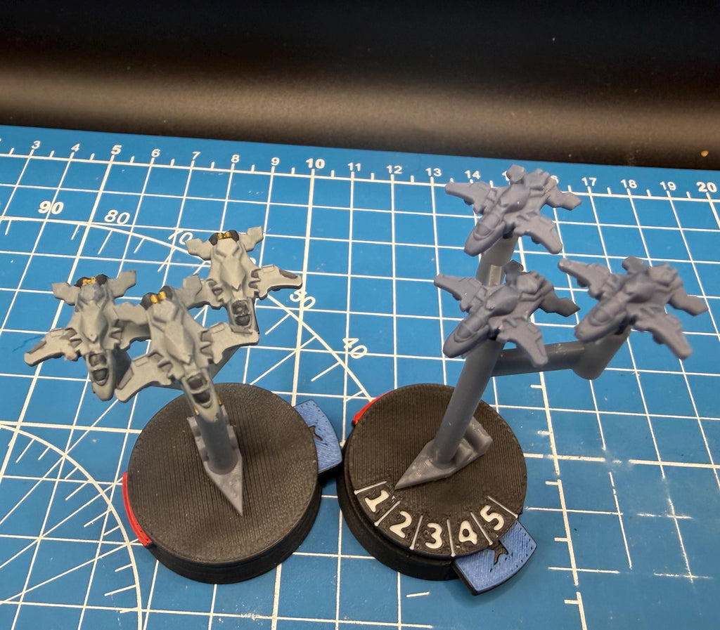 UNSC F41 Broadsword Fighter Squadron(6): Halo Armada Miniatures (22mm)