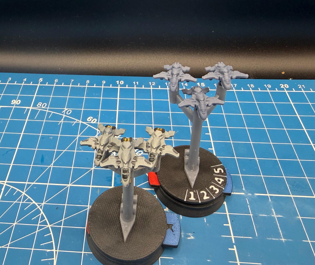 UNSC F41 Broadsword Fighter Squadron(6): Halo Armada Miniatures (22mm)