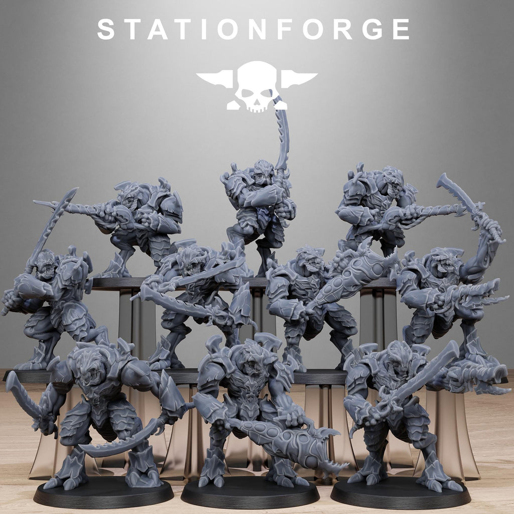 Xenarid Warriors Infantry Squad pack from StationForge 32mm scale (10 Pack)