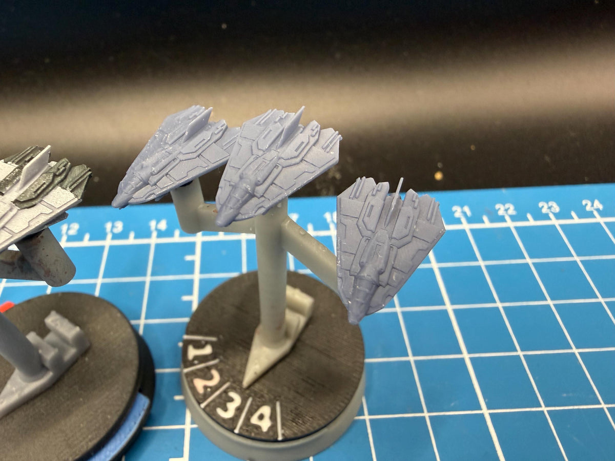 UNSC S-14 Baselard Stiker Fighter Squadron(6): Halo Armada Miniatures (mm)