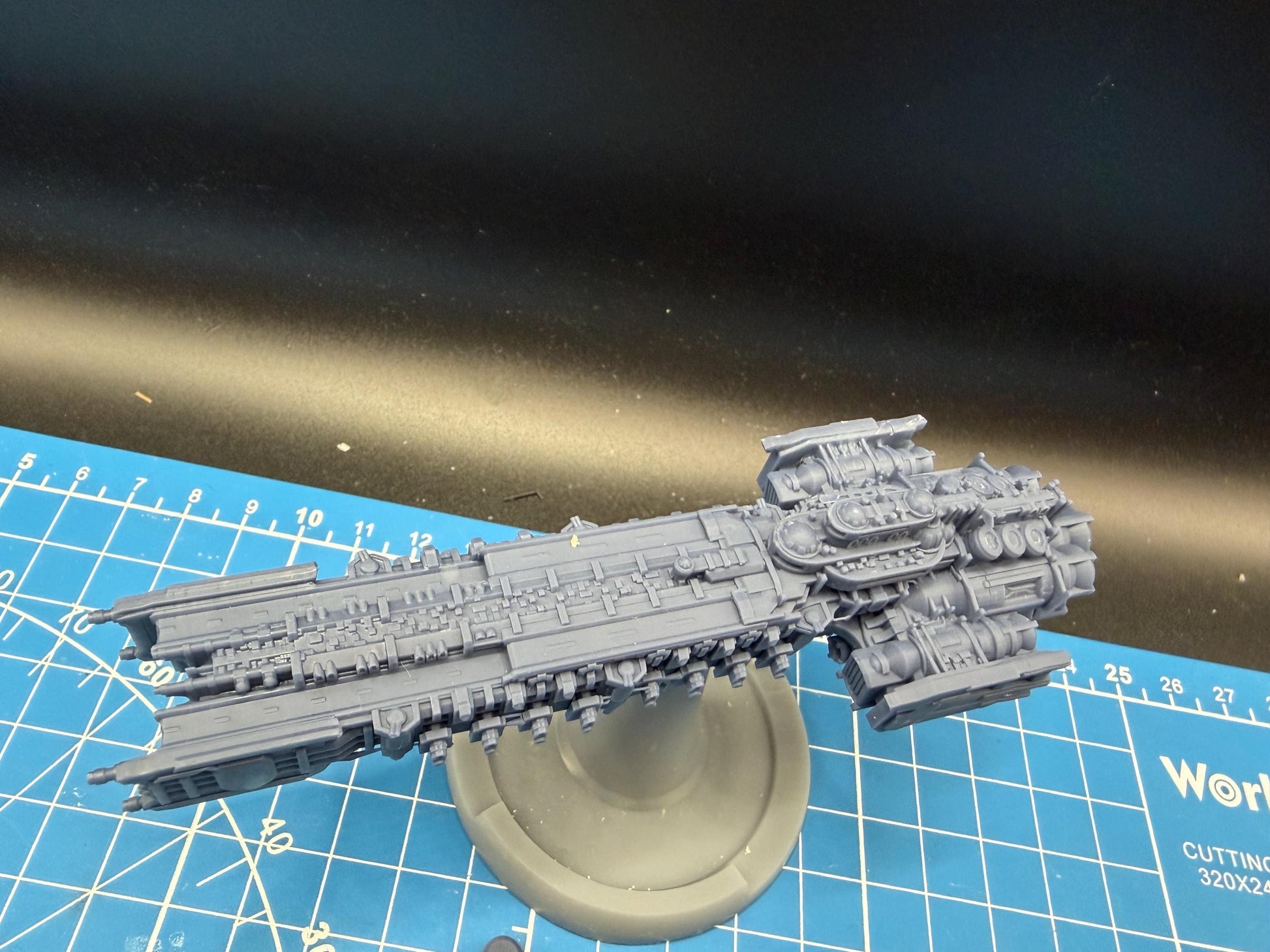Goth Human Empire Sol Pattern Space Knight Battle Carrier Kit for Onepagerules Warfleets
