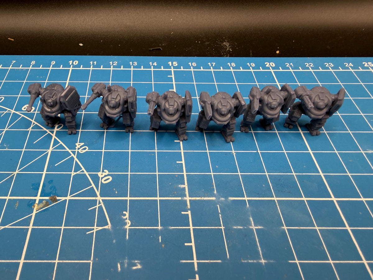 10mm Scale OGRE Hardsuit Platoon (6) for Full Spectrum Dominance, epic scale games