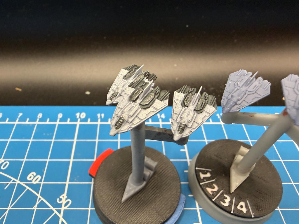 UNSC S-14 Baselard Stiker Fighter Squadron(6): Halo Armada Miniatures (mm)