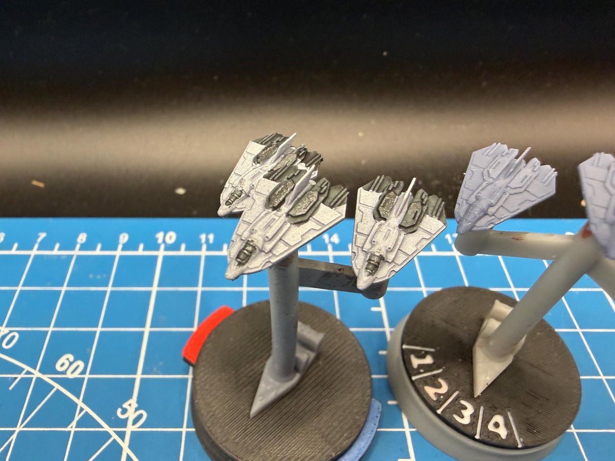 UNSC S-14 Baselard Stiker Fighter Squadron(6): Halo Armada Miniatures (mm)