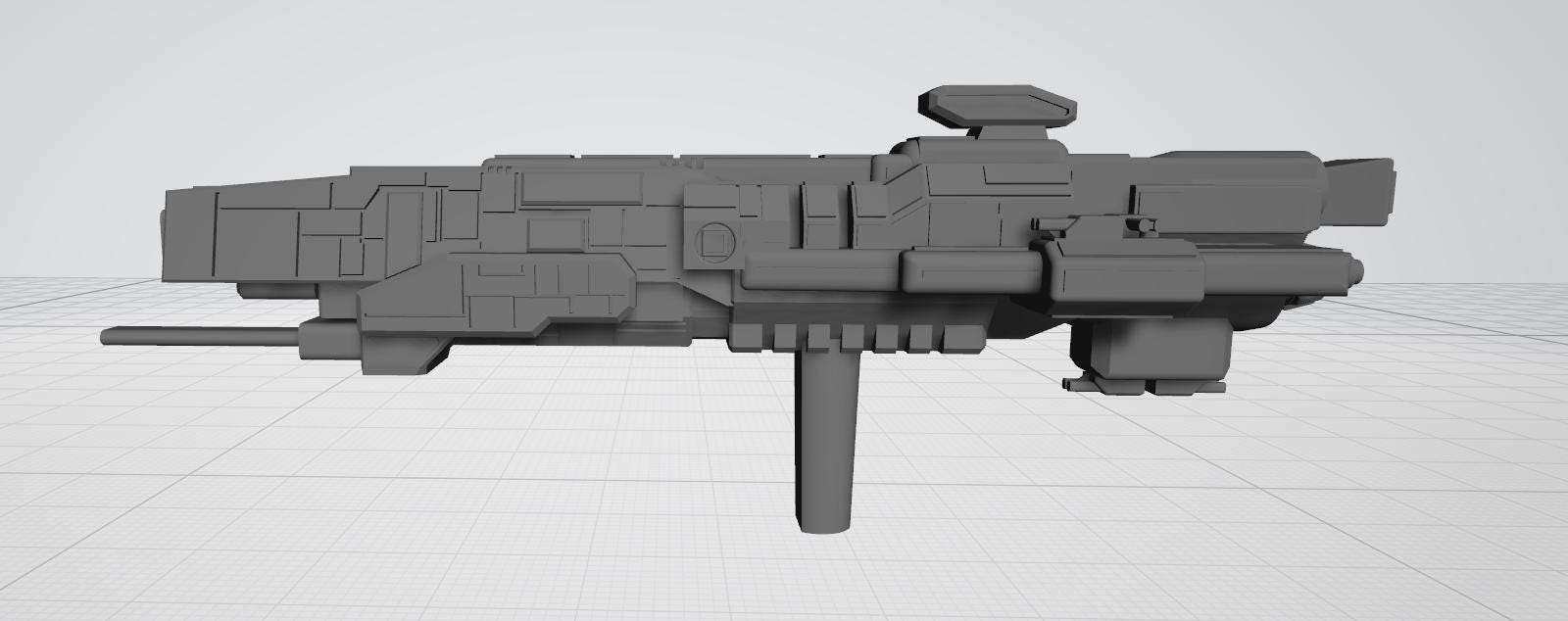 UNSC Gladius Heavy Corvette Miniature (39mm) - Halo Armada Homebrew