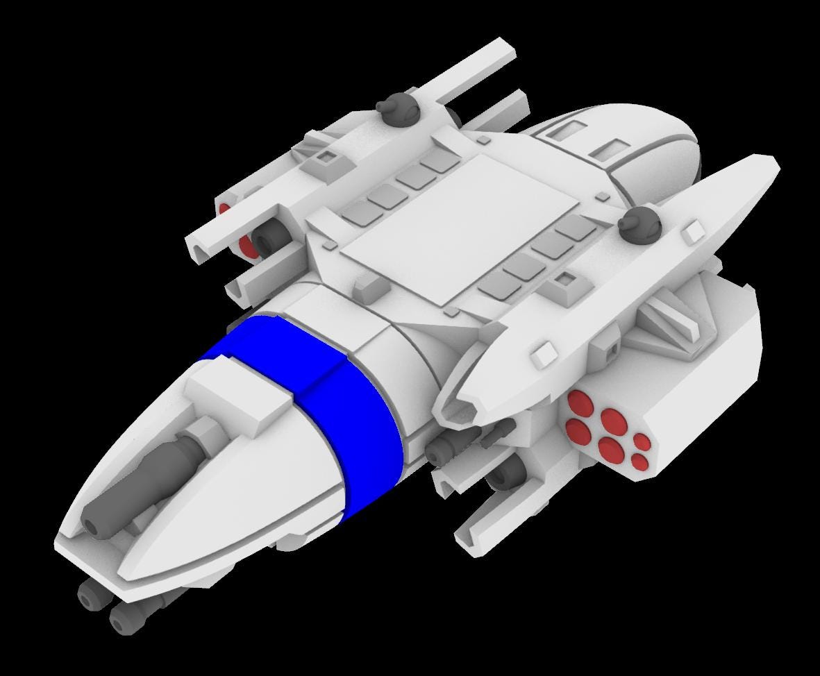 Babylon 5 Earthforce Monsoon Gunboat for miniatures games 66mm